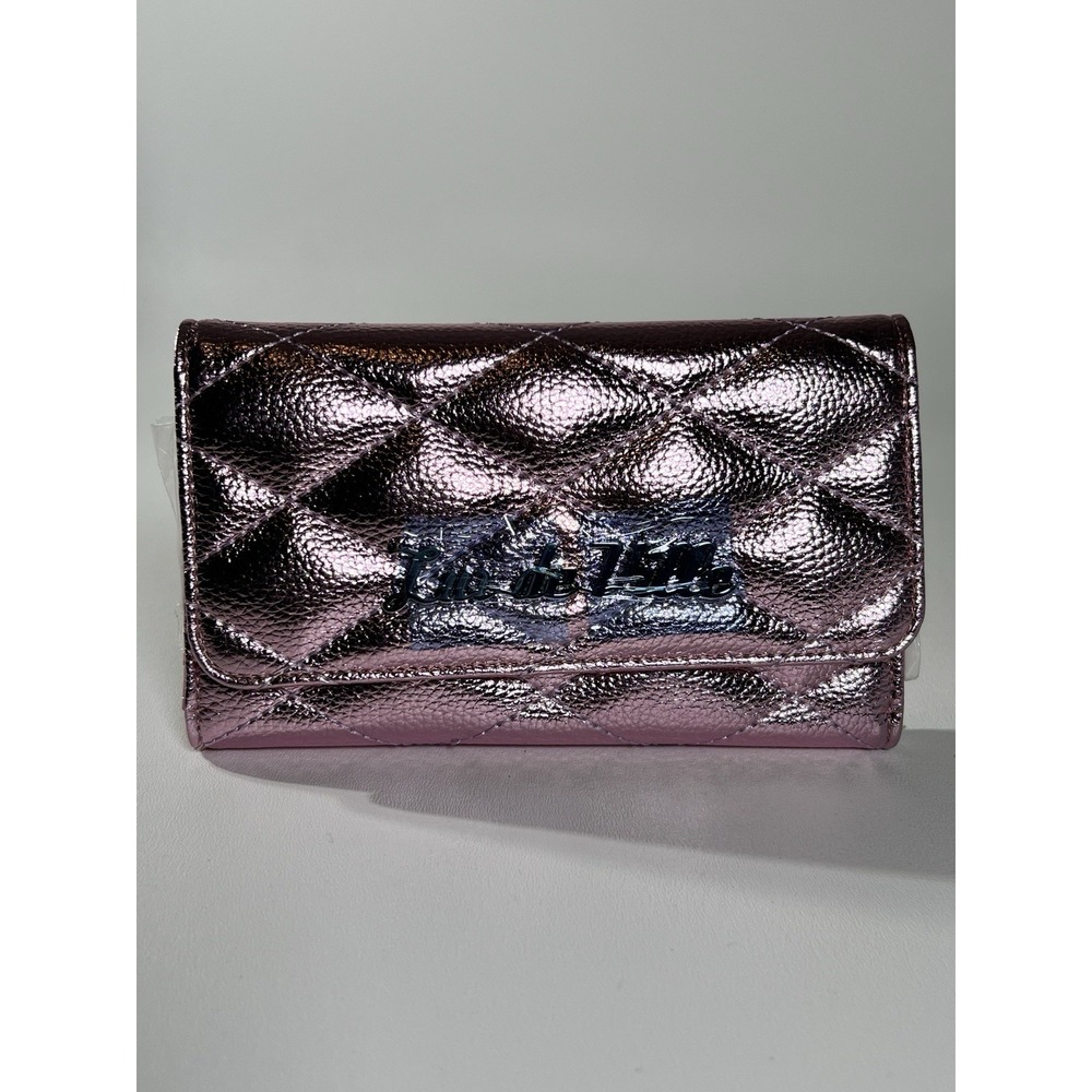 Lux de Ville Route 66 Wallet Baby Pink Lamé Quilted Retro Pinup Rockabilly NEW